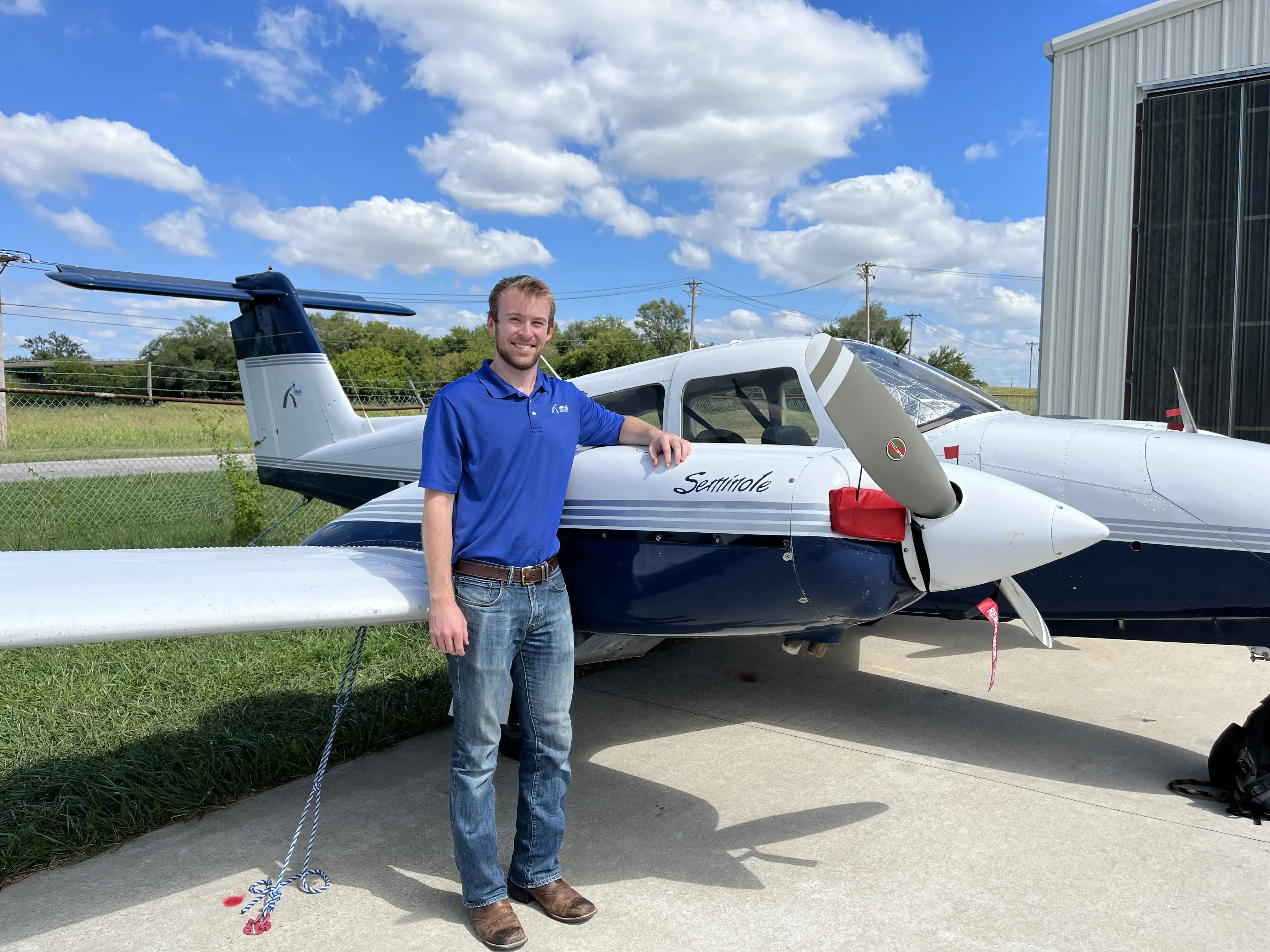 CFI in front of fixed wing training aircraft