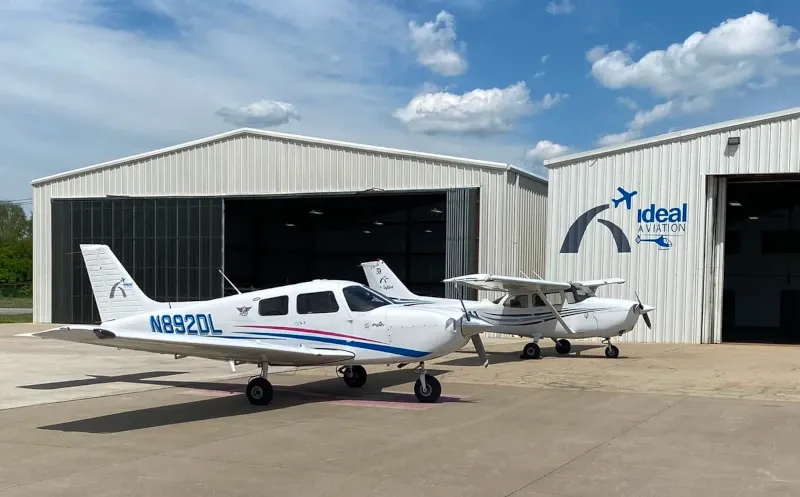 Planes Out In Front of Ideal Aviation