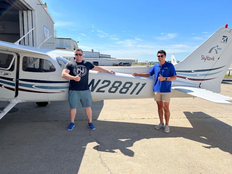 Ideal Aviation CFI with a student who just passed their private pilot checkride