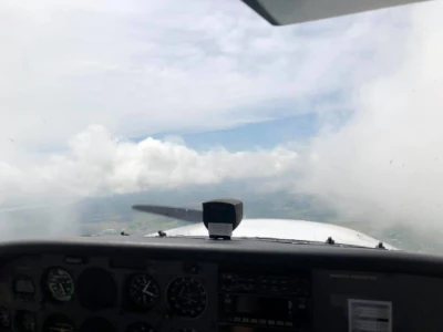 Flying a Cessna 172 in IMC on IFR flight at Ideal Aviation